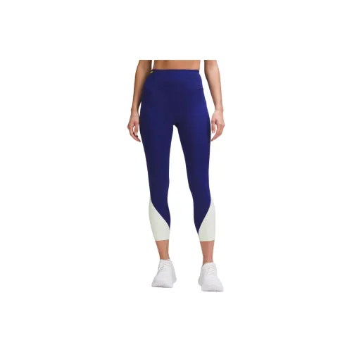 Lululemon Fast And Free Track Leggings Women's Flying Swallow Grass Blue/Lichen Stone Gray/Light Yellow Green