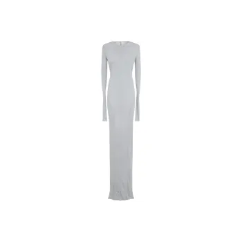 RICK OWENS Edfu Crewneck Ruched Gown