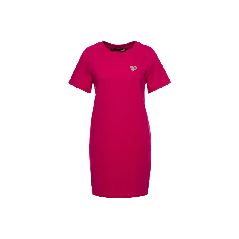 LOVE MOSCHINO Short Sleeved Dresses Women's Pink-0