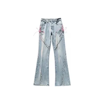 YuChaJia Jeans Women's Light Blue