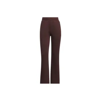 Adidas FW24 DOUBLEKNIT FLARE Knitted Sports Pants Women's Dark Gray Brown