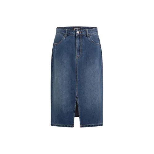 Hush Puppies Denim Long Skirt Women's Blue