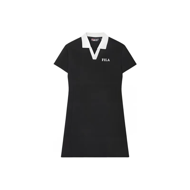 FILA SS24 Short Sleeved Dress Women's Jet Black-0
