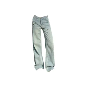 ZNZX Universal For All Seasons Jeans Loose Fit Women's Glacier Blue
