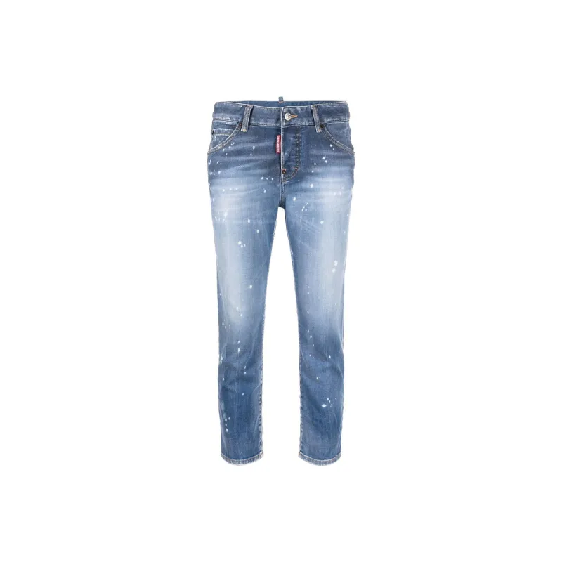 DSQUARED 2 High Waist Cropped Skinny Jeans-0