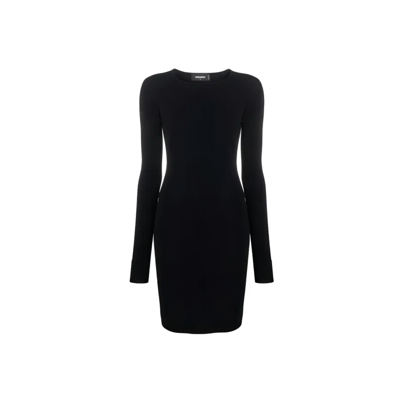 DSQUARED 2 Open back Fine ribbed Minidress-0