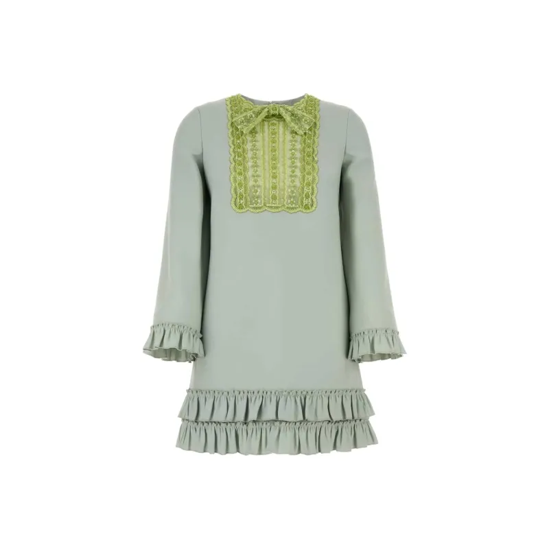Valentino Long-Sleeved Dresses Women's Mint Green-0
