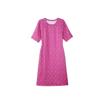 Mapping Short-Sleeved Dresses Women's Rose Red