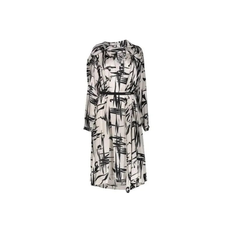 Balenciaga Long Sleeved Dress Women's White-0