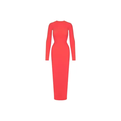 Skims Long Sleeved Dresses Women's Poppy/SHADES