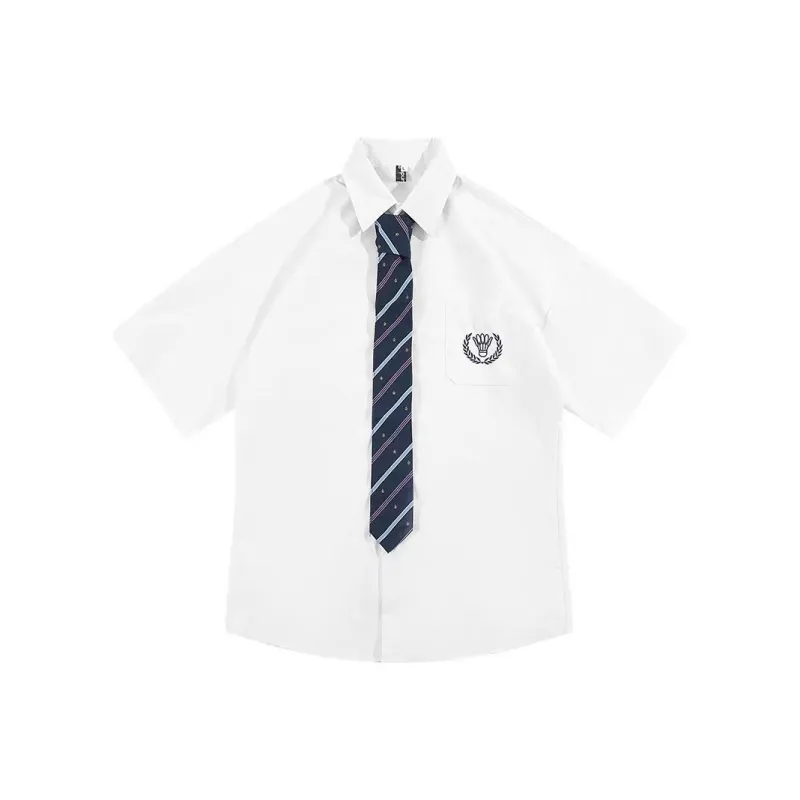 Zomuros Shirts Unisex White With Tie-0
