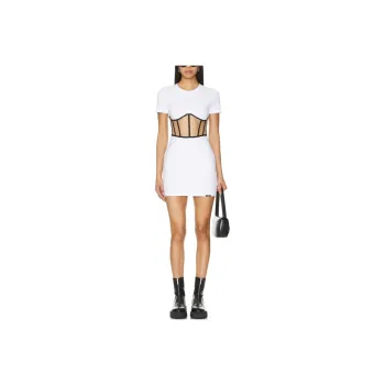Rta Short Sleeved Dress Women's White