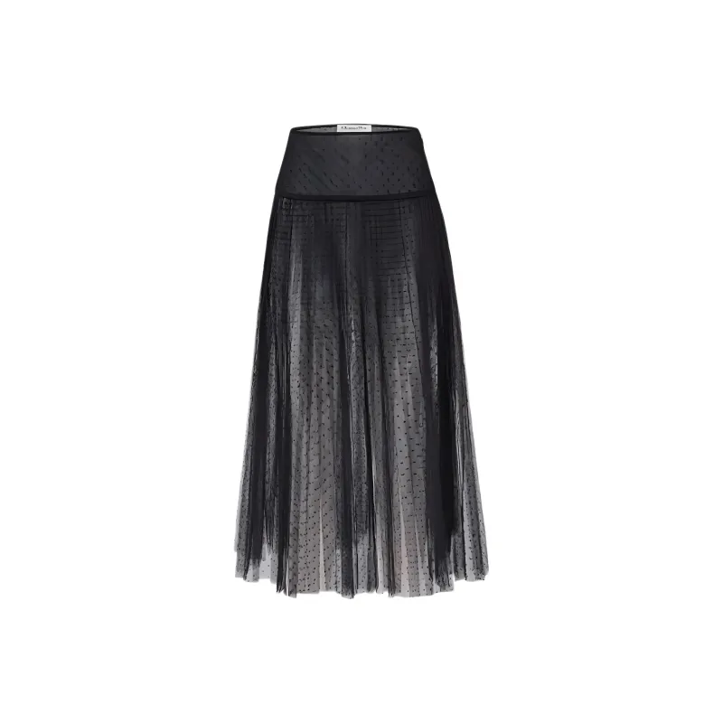 DIOR 30 Montaigne Casual Long Skirt Women's Black-0