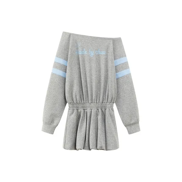 CHUU Long Sleeved Dress Women's Gray-0