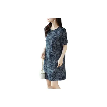 PIERRE CARDIN Short Sleeved Dress Women's Blue