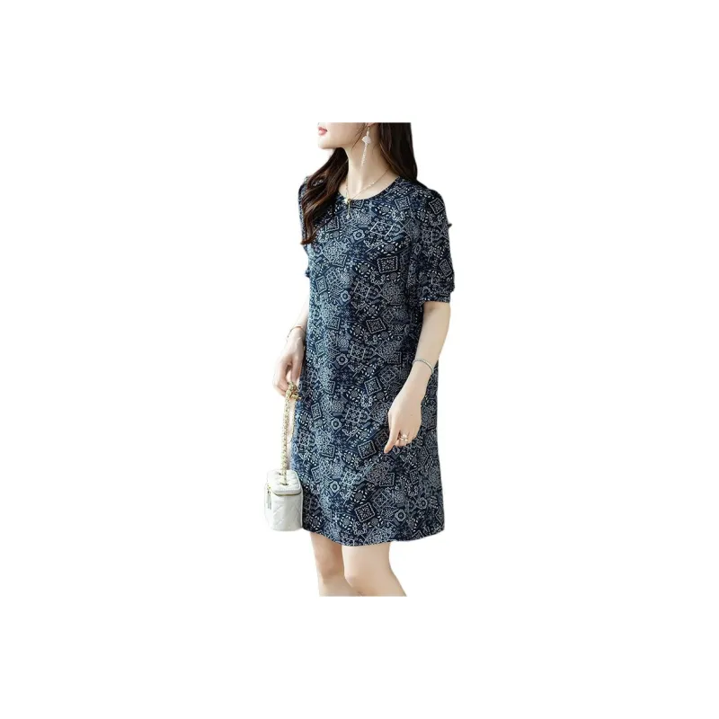 PIERRE CARDIN Short Sleeved Dress Women's Blue-0