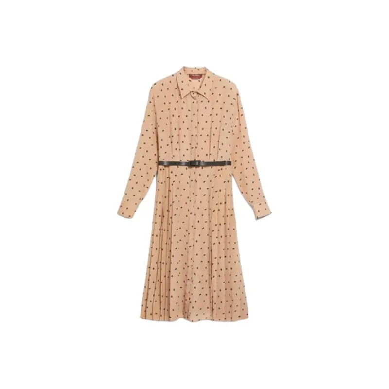 MAXMARA THE CUBE Long-Sleeved Dresses Women's Nude Pink-0