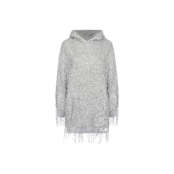 Elisabetta Franchi Sequined Fringed Mini Dress