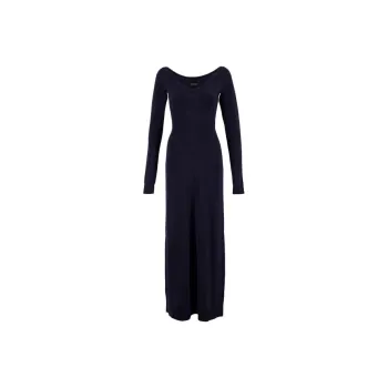 Balenciaga Off Shoulder V Neck Dress