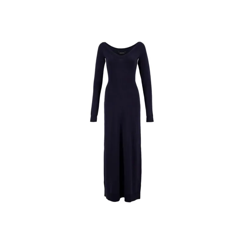 Balenciaga Off Shoulder V Neck Dress-0