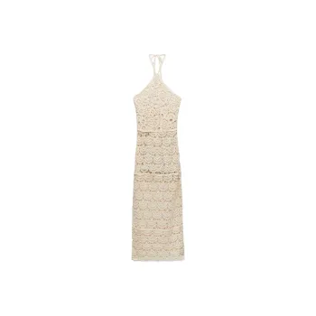 ZARA Slip Dresses Women's White