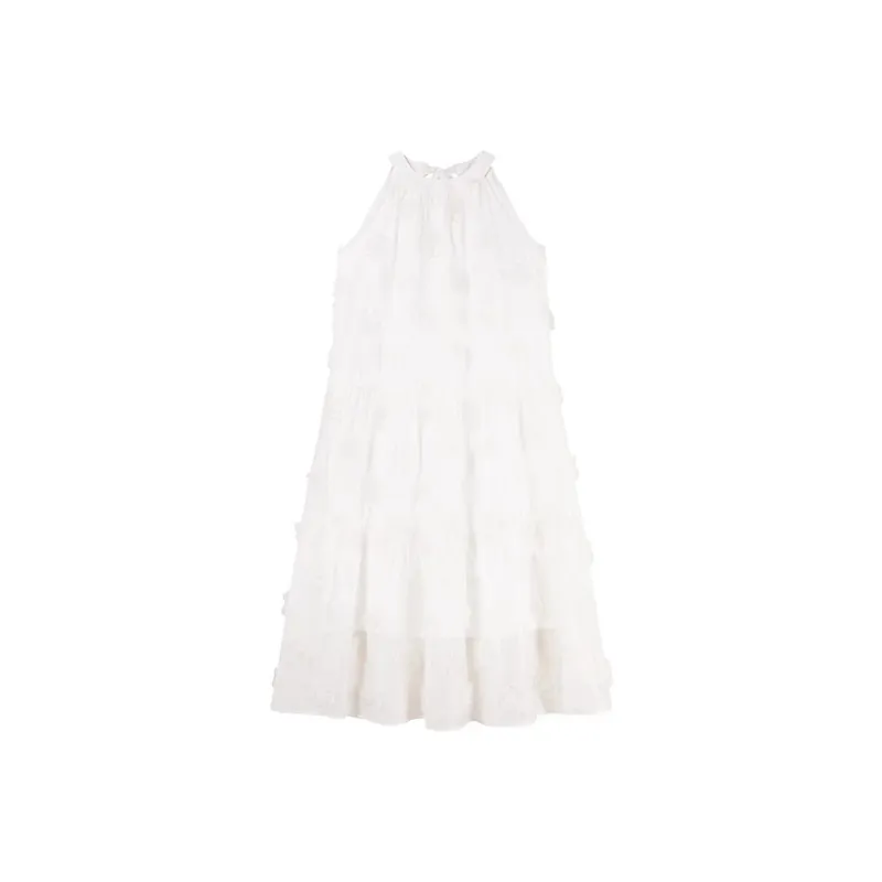 HDFULERN Slip Dresses Women's Ecru-0