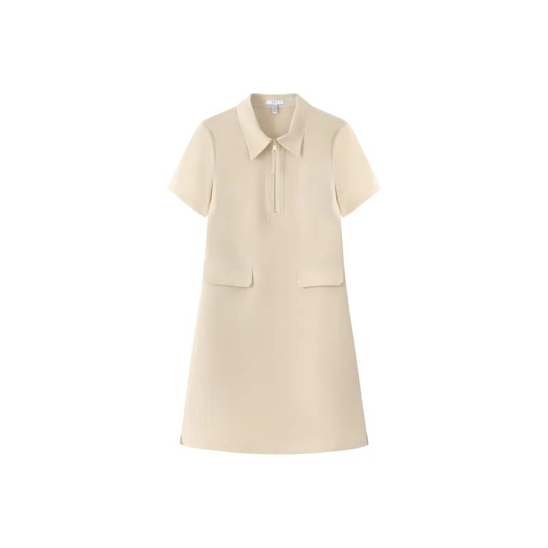 FINITY Short Sleeved Dresses Women's Beige Apricot-0