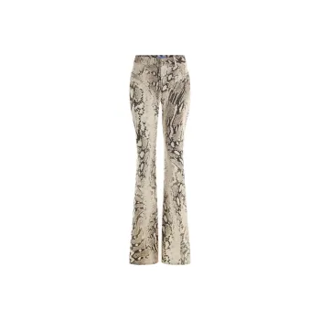 Mugler Snakeskin effect Flared Trousers