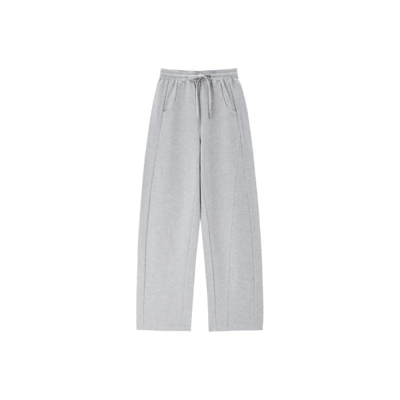 UNIQLO Knitted Sports Pants Women's Logo Black-5