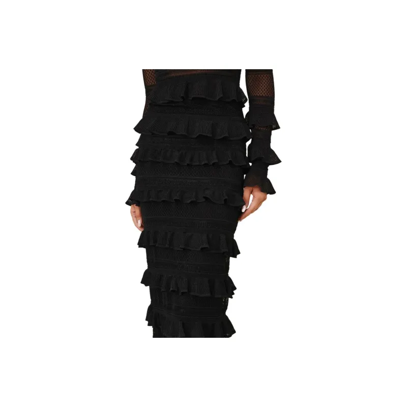 Zimmermann Illustration Frilled Skirt-7