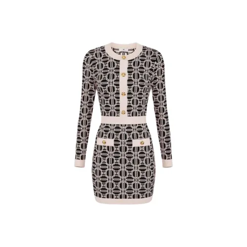 Elisabetta Franchi Animal Printed Short Sleeved Mini Dress