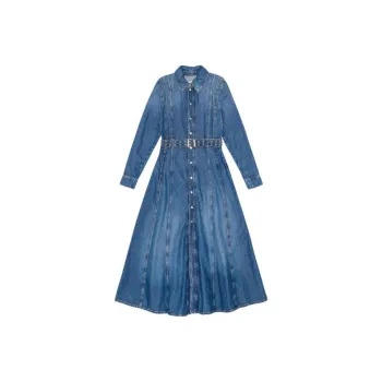 GANNI Straight Hem Denim Maxi Dress