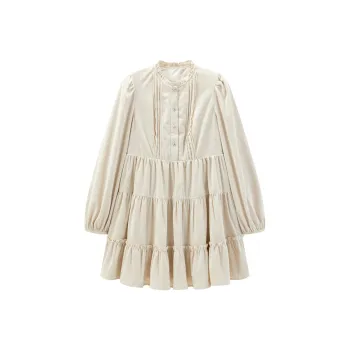 LEDIN Long Sleeved Dresses Women's Chocolate Shaved Ice