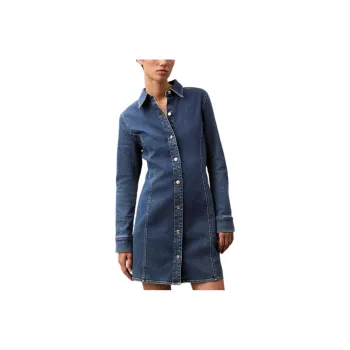 CALVIN KLEIN Long Sleeved Dresses Women's Blue