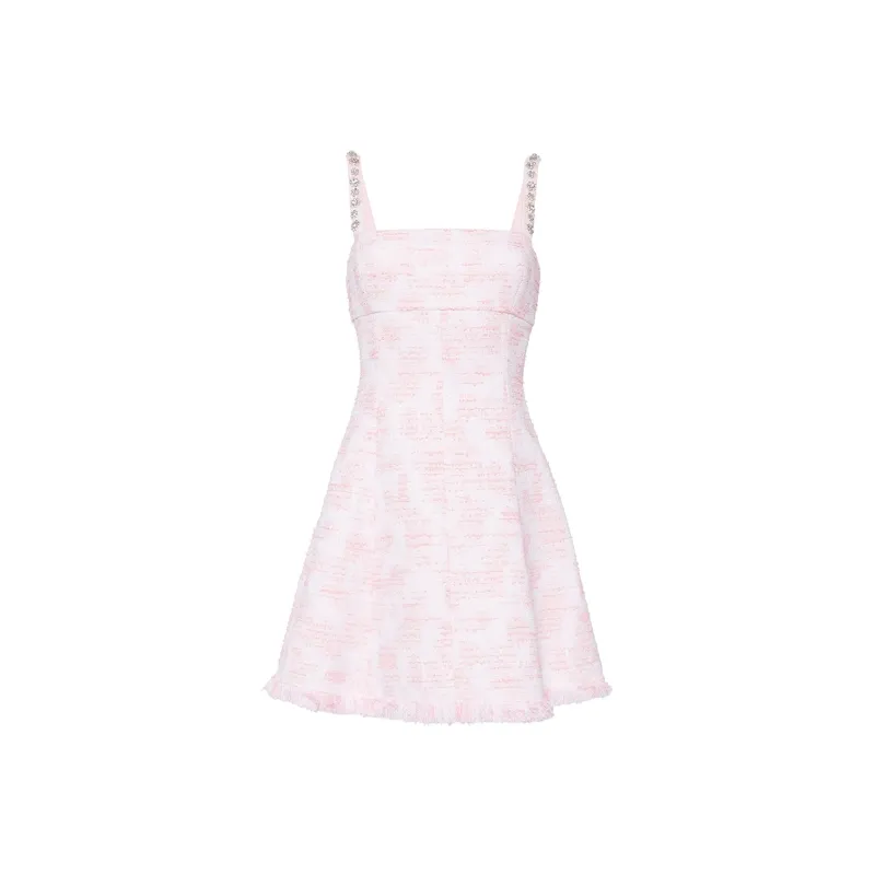 Oscar De La Renta Crystal embellished Tweed Minidress-0