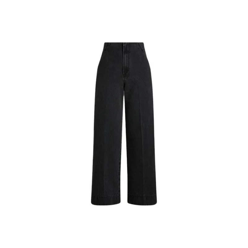 SCANLAN THEODORE SS25 Denim Cropped Jean Jeans Women's Washed Black/Washed Black-0