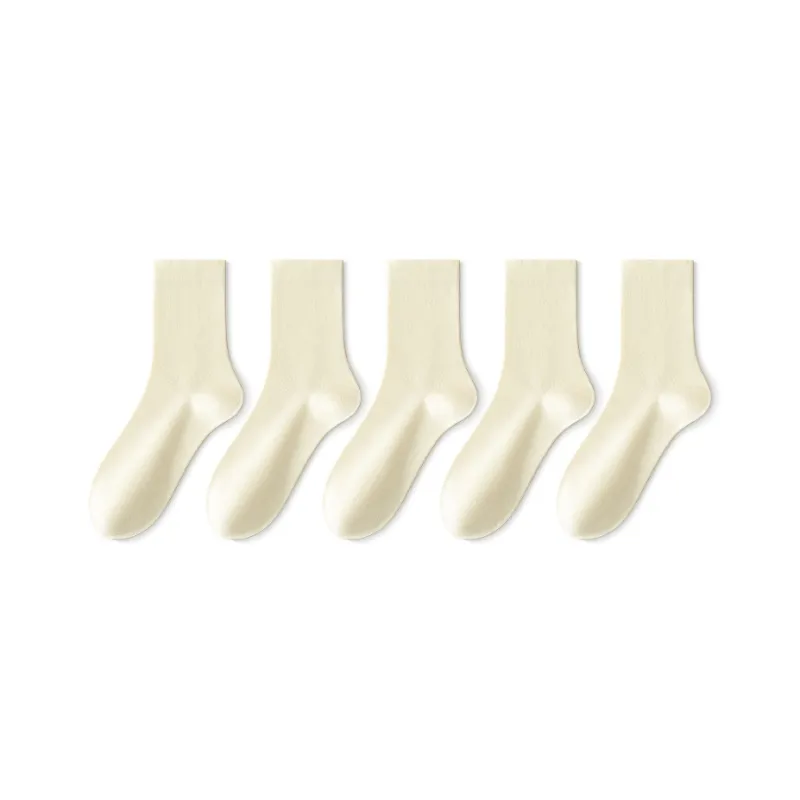 LUOLIAN Mid Calf Socks Women's 5 Pack-12
