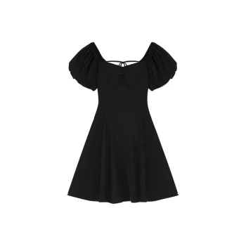 CIVICERA Short Sleeved Dresses Women's Black