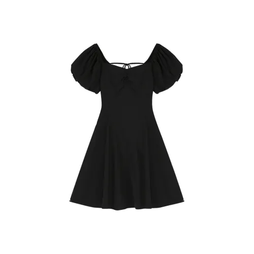 CIVICERA Short Sleeved Dresses Women's Black