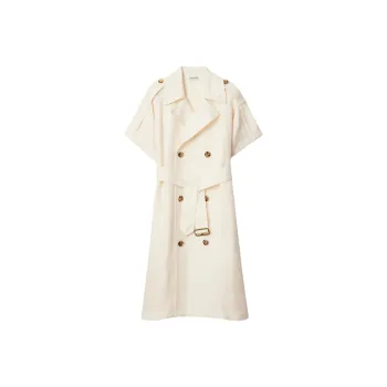 Burberry Trench SS25 Short Sleeved Dress Women's Beige