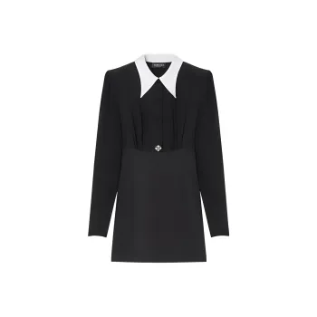 VERSACE Pearl Detailed Long Sleeved Mini Dress