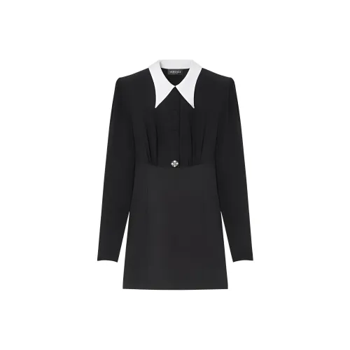 VERSACE Pearl Detailed Long Sleeved Mini Dress