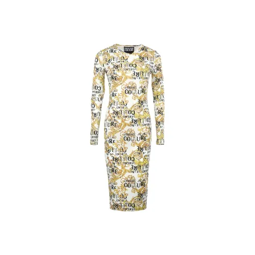 VERSACE JEANS COUTURE SS23 Long Sleeved Dresses Women's White