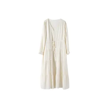ZIMO Long Sleeved Dress Women's Beige