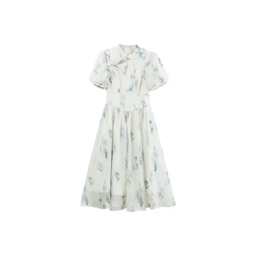 Local Gal Short Sleeved Dresses Women's Beige Apricot