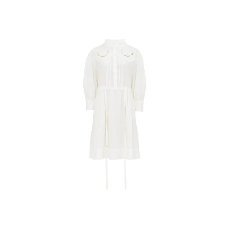 See By Chloe Embroidered Chemise Dress-0