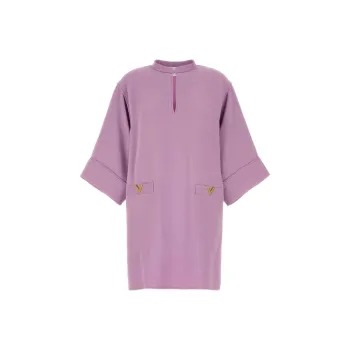 Valentino Logo Plaque Three Quarter Sleeved Blouse