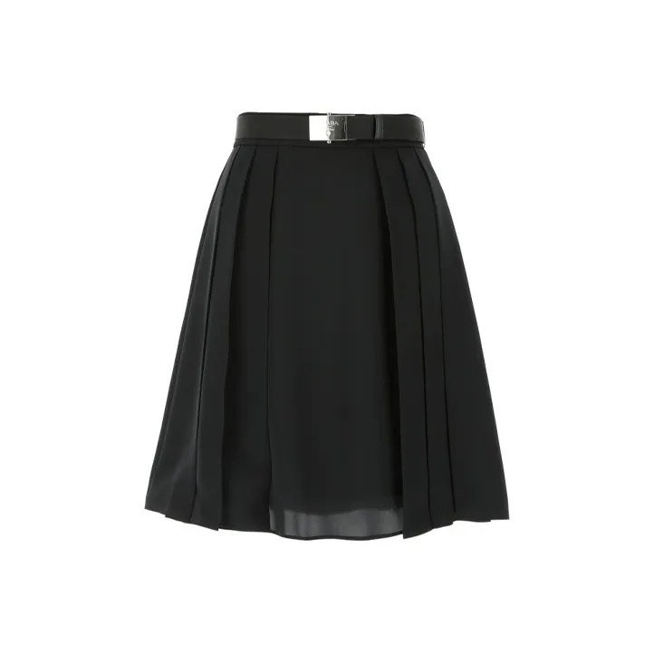 PRADA Casual Short Skirts Women's Black-0