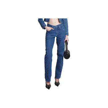Marine Serre Moon Printed Straight-Leg Jeans