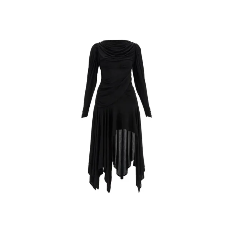 Paloma-wool Melinda Draped Long Sleeved Dress-0